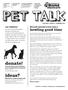 PET TALK. donate! ideas? howling good time. our mission. Second annual event was a