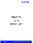 INVIVOS 2018 PRICE LIST
