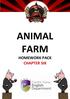 ANIMAL FARM HOMEWORK PACK CHAPTER SIX