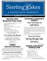 Sterling Lakes. Spring Garage Sale. Save the Date! TRASH Important Information. Sterling Lakes SplashPad Texas Hours