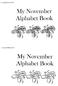 My November Alphabet Book,