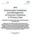 Antimicrobial Guidelines and Management of Common Infections in Primary Care