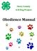 Story County 4- H Dog Project. Obedience Manual