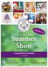 111th Royal Windsor. Summer Show. Competition Schedule. (1st edition)   windsorsummershow. Supported by: Registered charity no: